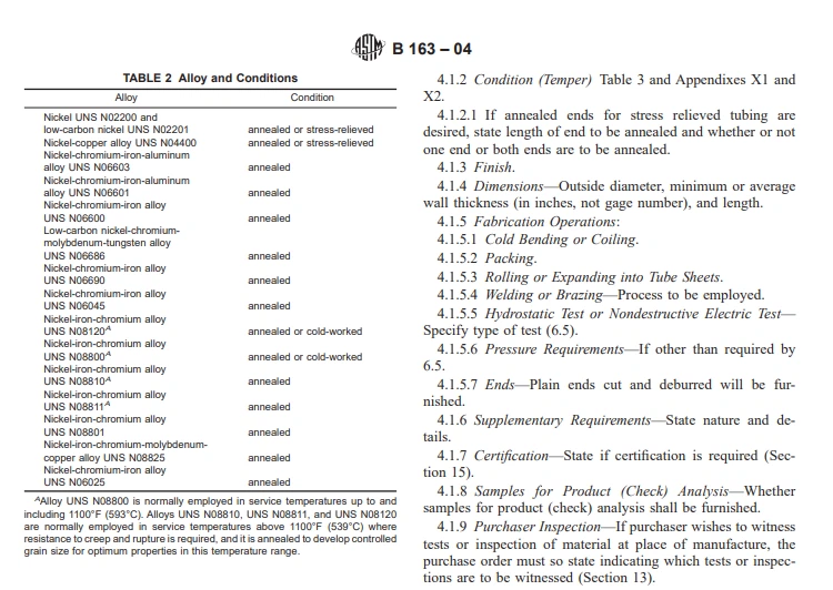 ASTM B163 3 ASTM B163 3